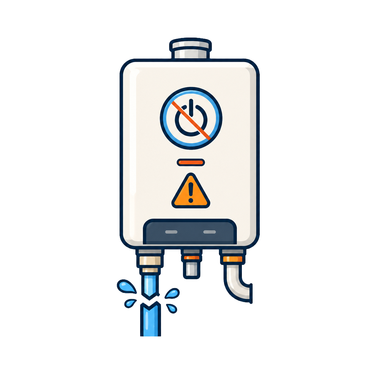 graphic of tankless water heater